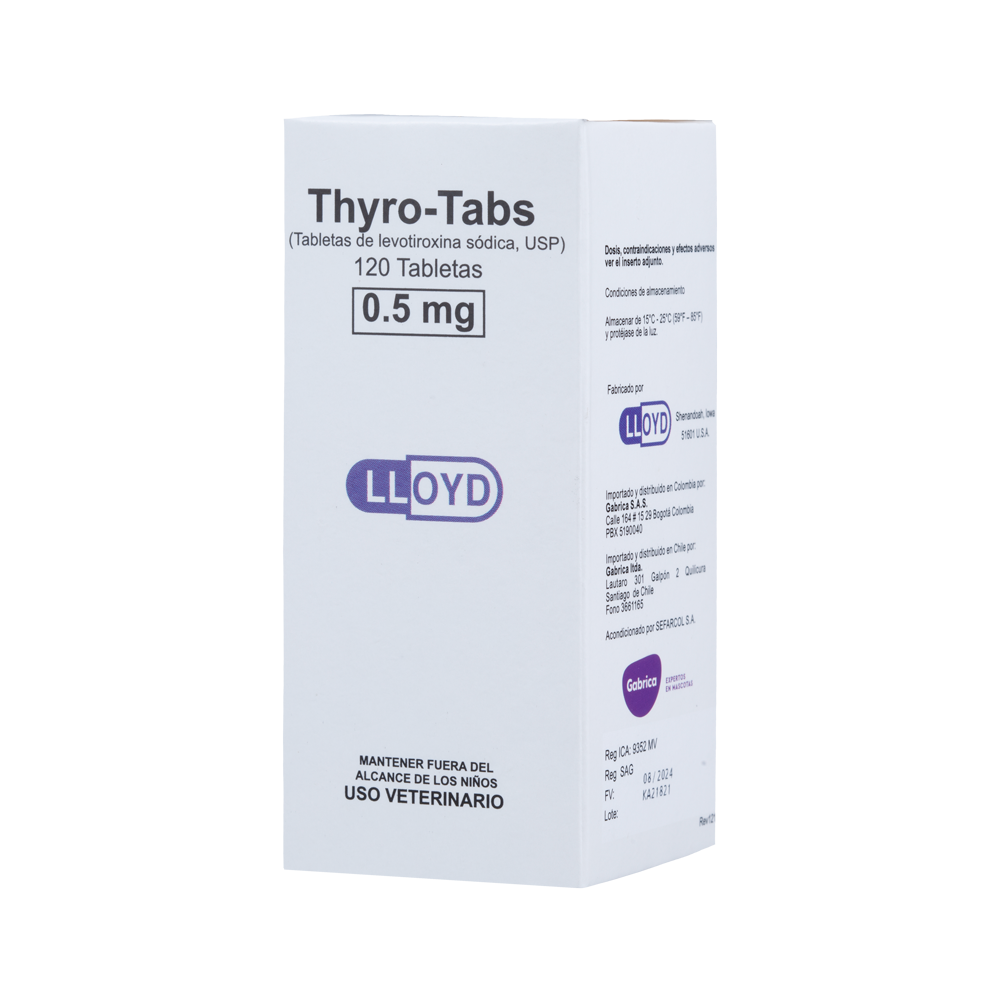 Thyro-Tabs Perros 0,5 mg 120 Tabletas