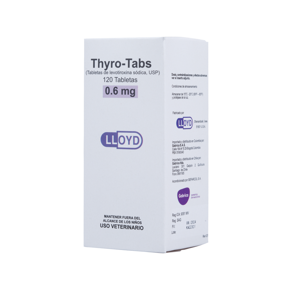 Thyro-Tabs Perros 0,6 mg 120 Tabletas