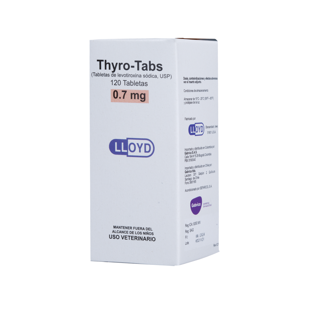 Thyro-Tabs Perros 0,7 mg 120 Tabletas
