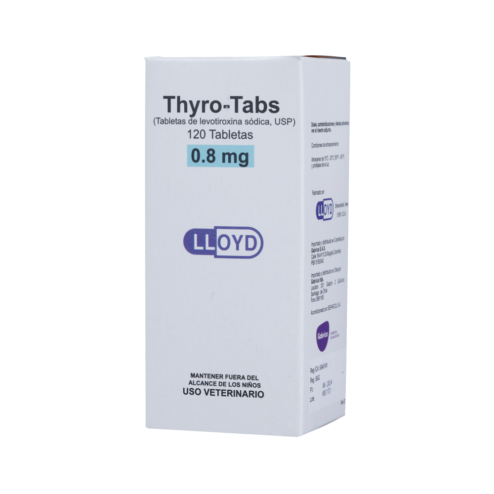Thyro-Tabs Perros 0,8 mg 120 Tabletas