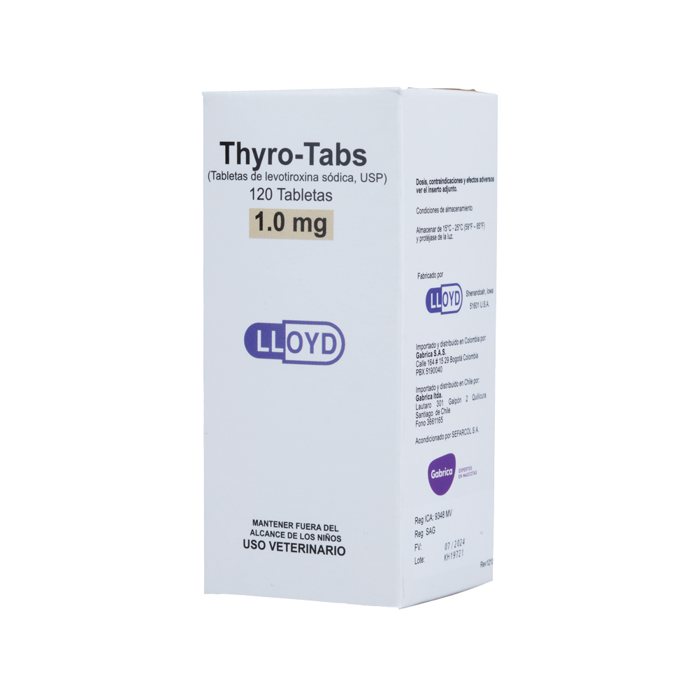 Thyro-Tabs Perros 1,0 mg 120 Tabletas