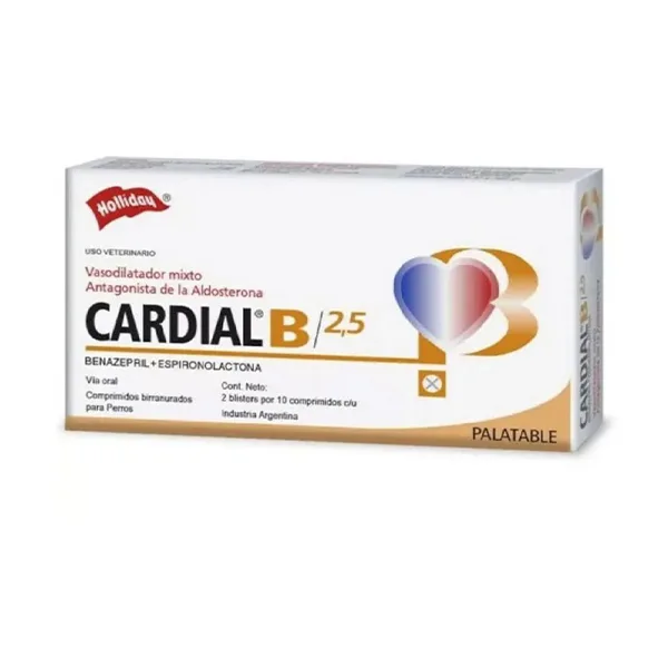Cardial B para Perro 2,5mg 20 Tabletas