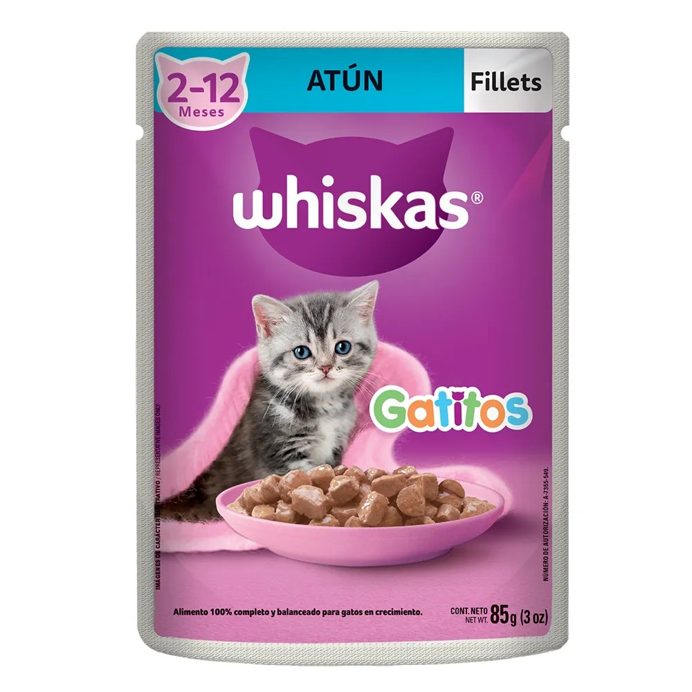 Whiskas Alimento Húmedo Para Gatito Atún Sobre 85 g