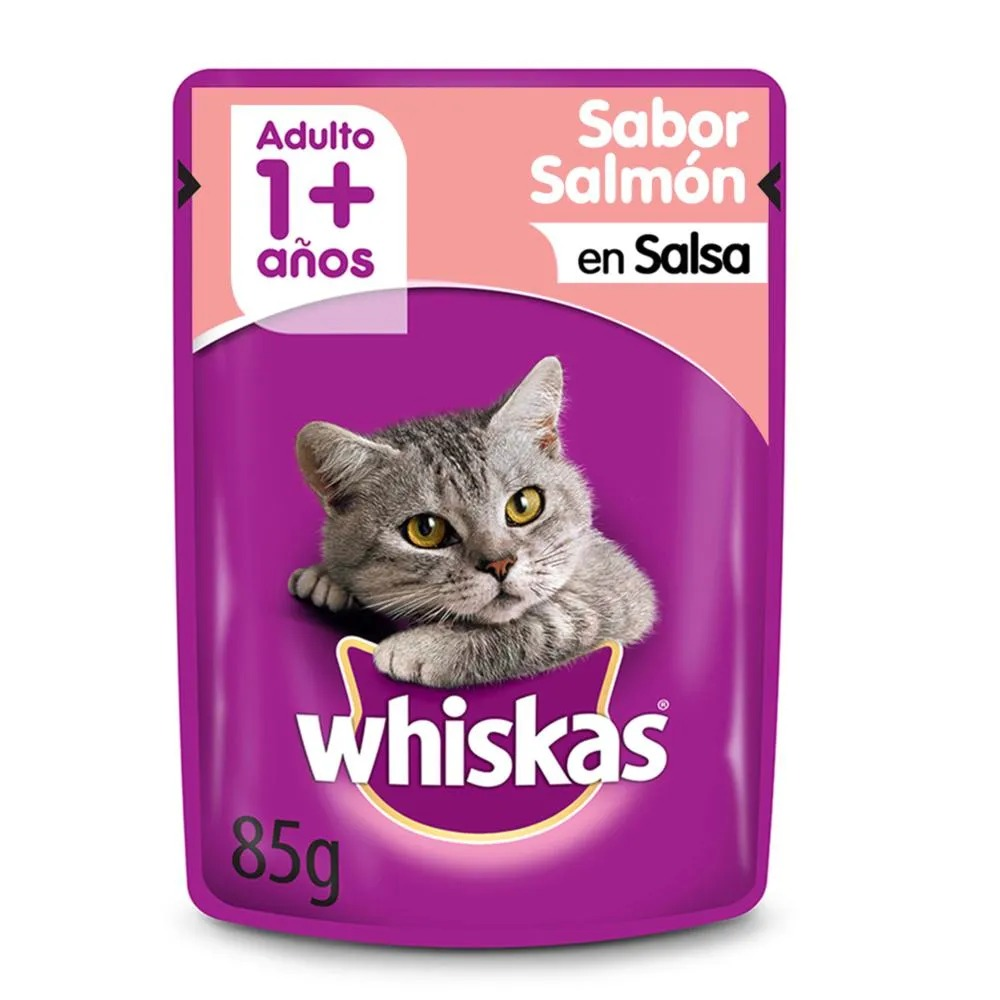 Whiskas Alimento Húmedo Gato Adulto Salmón Sobre 85 g