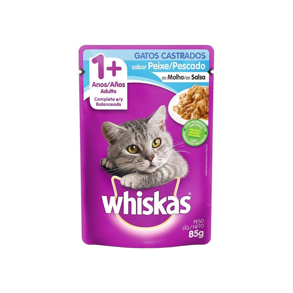Whiskas Alimento Húmedo Gato Adulto Castrado Atún Sobre 85 g