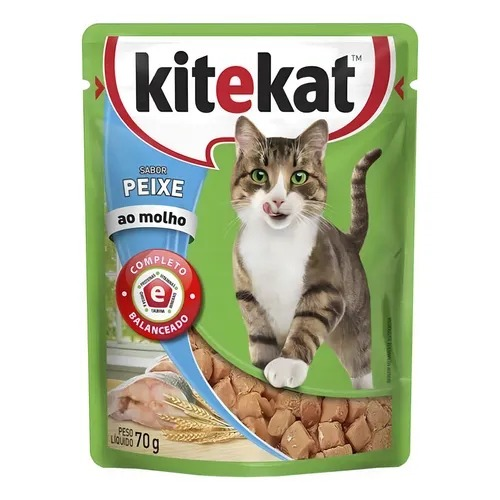 Kitekat Alimento Húmedo para Gatos Sabor a Pescado x 70 gr