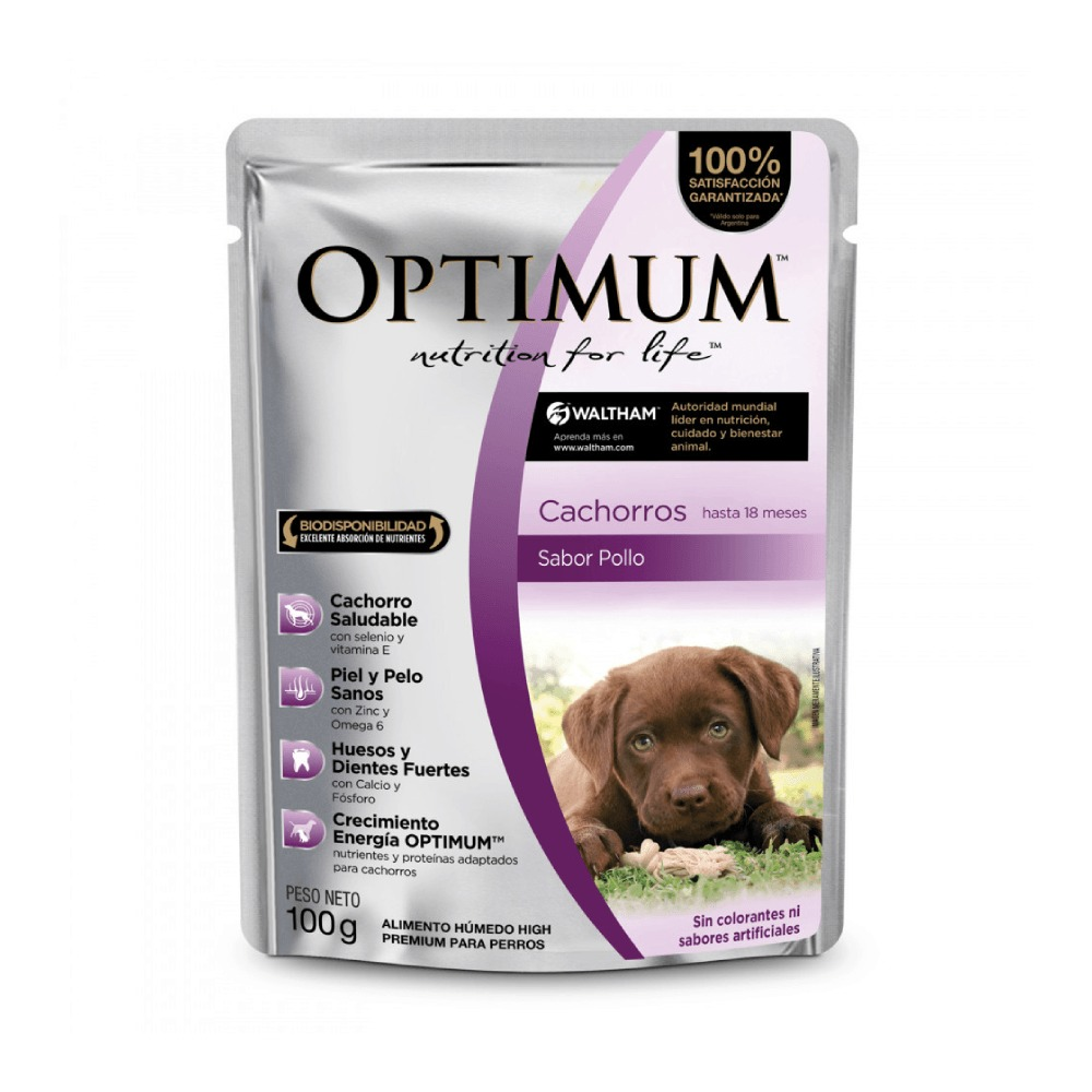 Optimum Alimento Húmedo Para Perro  Cachorro Pollo - 100 g