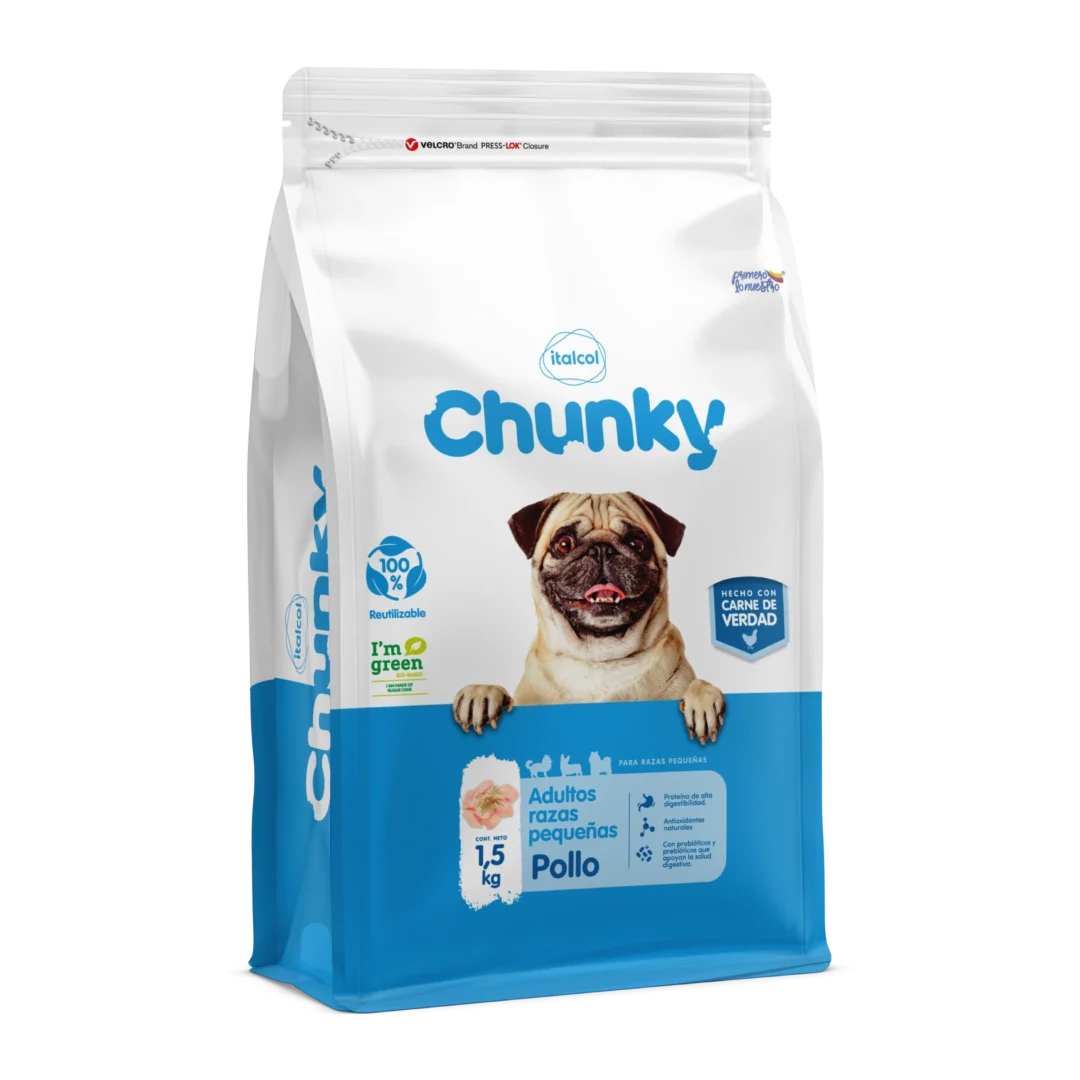 Chunky Perros Adultos de Razas Pequeñas Pollo y Arroz