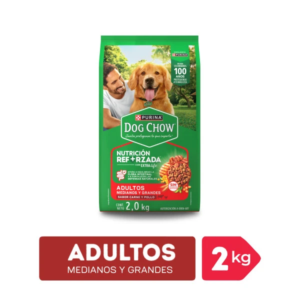 Dog Chow Adulto Medianos y Grandes Sabor Carne y Pollo
