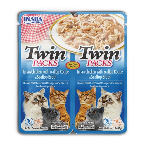 Twin Packs Tuna & Chicken With Scallop Recipe In Scallop Broth x40gr