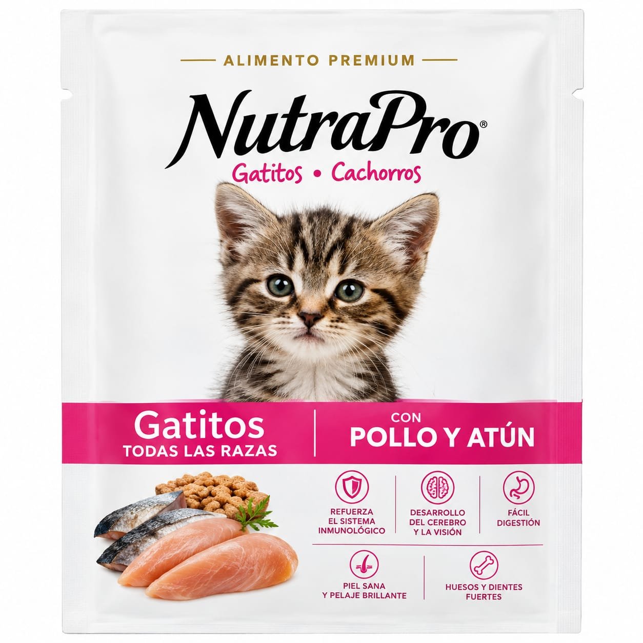 Alimento Húmedo NutraPro Pollo Y Atún Gatitos 85g