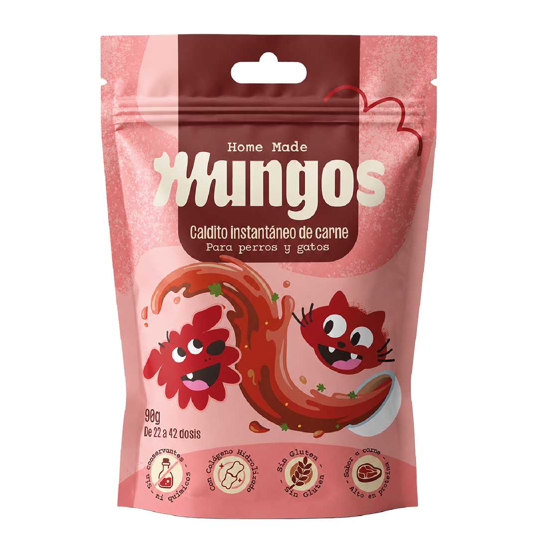 Mungos Caldito Instantáneo de Carne Para Perros y Gatos 8gr